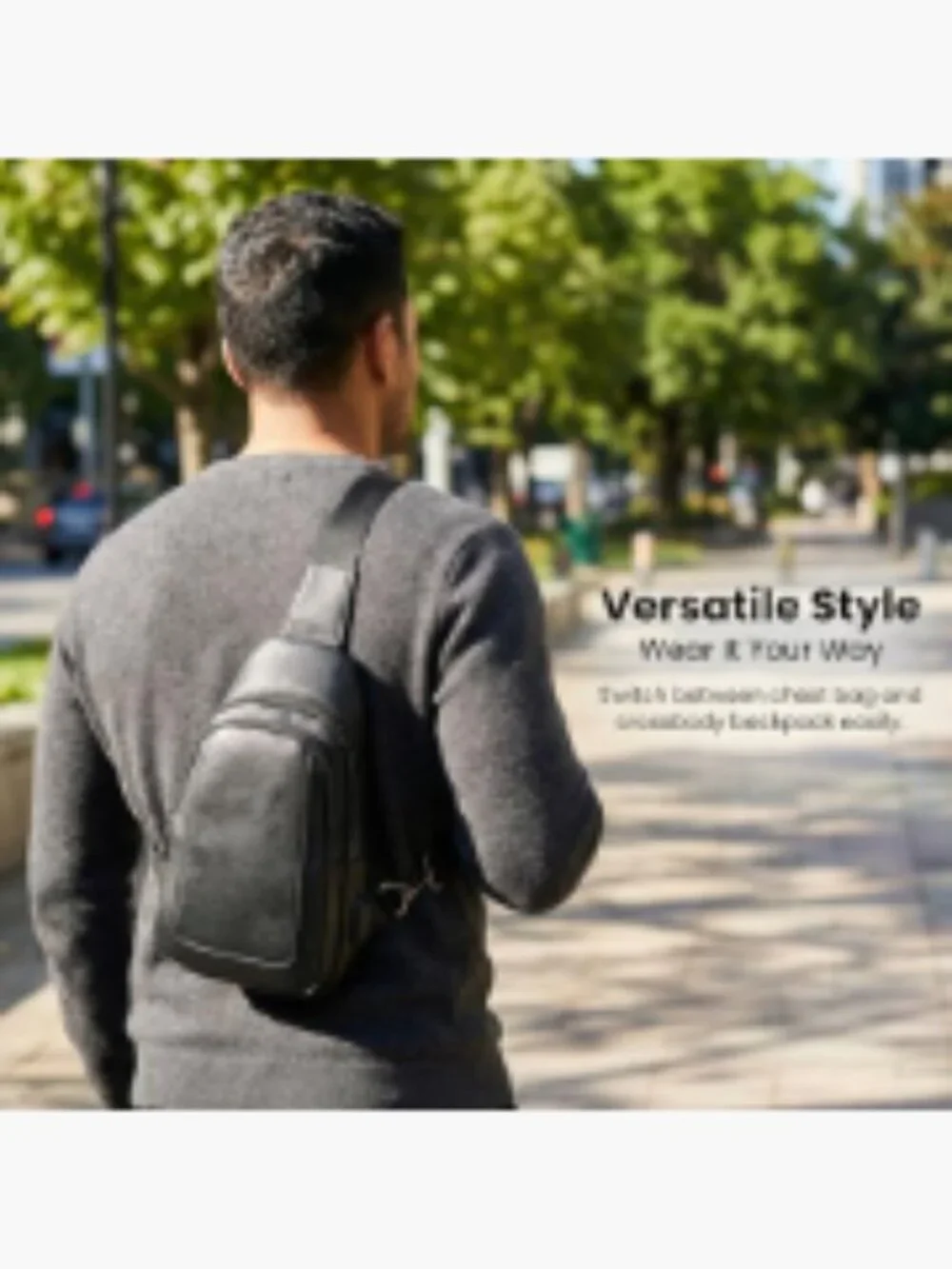 Men's Faux Leather Crossbody Shoulder Bag Satchel Daily Travel Casual